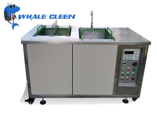 Double Tanks Peralatan Pembersih Ultrasonik Elektrolit Untuk Pencucian Cetakan Menghilangkan Noda Karat Minyak