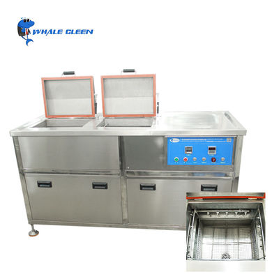 Mesin Pembersih Ultrasonik Industri 0-2400W 175L 28Khz / 40 Khz Pembersih Dua Tangki