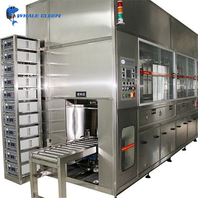 Mesin pembersih vakum ultrasonik multi-tangki dengan lengan robot Custom Industrial Parts Washer